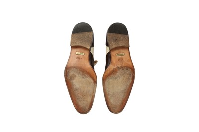 Lot 285 - Gucci Men's Cream Two Tone Loafer - Size 42.5