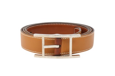 Lot 360 - Hermes Brown Reversible Quentin Belt - Size 100