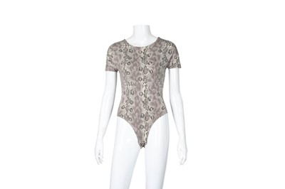 Lot 118 - Gianni Versace Versus Snake Print Bodysuit -  Size 42