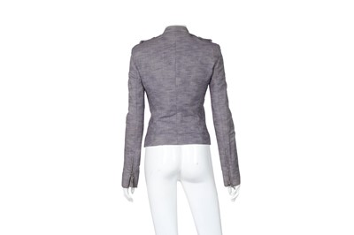 Lot 91 - Gianni Versace Purple Asymmetric Crop Jacket - Size 42