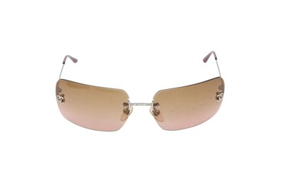 Lot 276 - Chanel Silver Rimless CC Logo Sunglasses