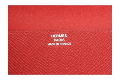 Lot 18 - Hermes Rouge Piment Provence Card Holder