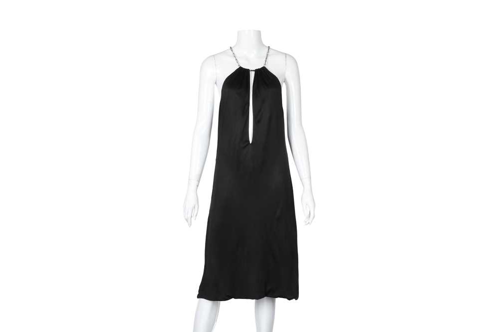 Lot 633 - Gucci Black Chain Strap Halter Dress - Size 44