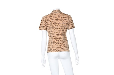 Lot 307 - Fendi Jeans Beige Monogram Logo High Neck Top