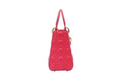 Lot 38 - Christian Dior Fuschia Pink Medium Lady Dior Bag