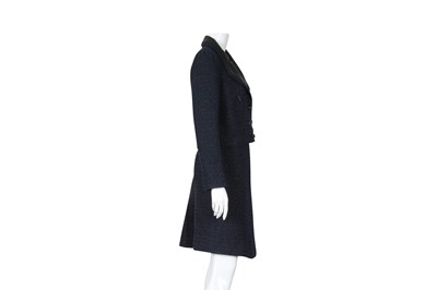 Lot 164 - Chanel Navy Boucle Metallic Skirt Suit - Size 36 & 38