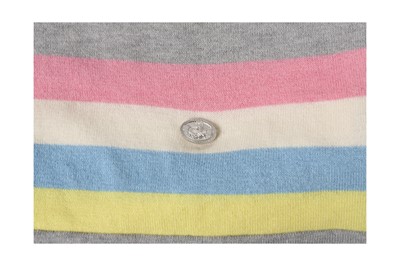 Lot 113 - Chanel Grey Stripe 5 Logo Knit Dress