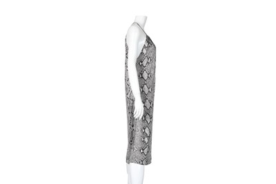 Lot 114 - Gucci Grey Snake Print Halter Neck Dress - Size 44