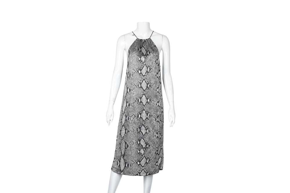 Lot 114 - Gucci Grey Snake Print Halter Neck Dress - Lot 114 - Gucci Grey Snake Print Halter Neck Dress -