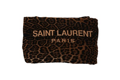 Lot 286 - Saint Laurent Brown Leopard Print Towel