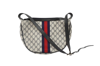 Lot 159 - Gucci Beige GG Monogram Web Shoulder Bag