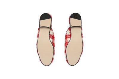 Lot 30 - Gucci Red Tweed Princetown Slipper - Size 36