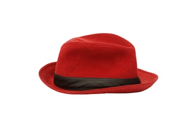 Lot 21 - Hermes Men's Red Trilby Hat - Size 55