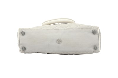 Lot 106 - Chanel Pale Grey Logo Mini Bowler Bag