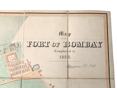 Lot 241 - Conybeare (Henry) Map of the Fort of Bombay. Completed to 1855
