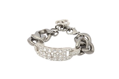 Lot 580 - Chanel Crystal Chain Link Bracelet