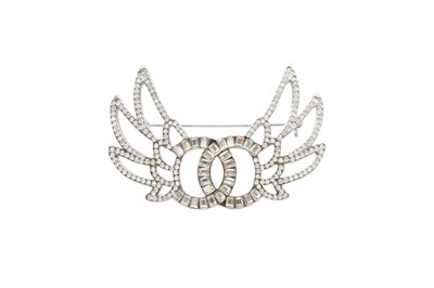 Lot 586 - Chanel CC Logo Wings Pin Brooch