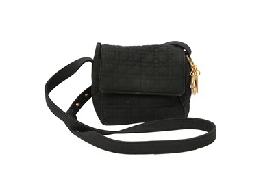 Lot 434 - Christian Dior Black Mini Flap Lady Dior Bag