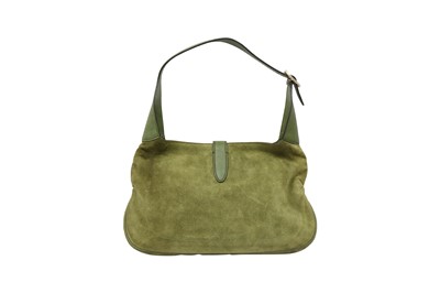 Lot 191 - Gucci Green Suede Embroidered Jackie Bag