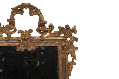 Lot 46 - A PROVINCIAL
 18TH CENTURY PAINTED AND GILTWOOD ROCOCO CHIPPENDALE STYLE FRAME