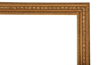 Lot 68 - A FRENCH 17TH CENTURY STYLE LOUIS XIII CARVED AND GILDED LEAF AND BERRY FRAME OF LARGE PROPORTION