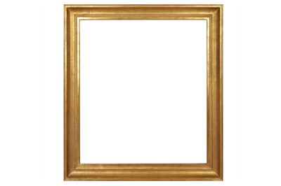 Lot 74 - A SCANDINAVIAN 20TH CENTURY GILDED LIMEWOOD SCOTIA FRAME WITH RIPPLE DETAIL