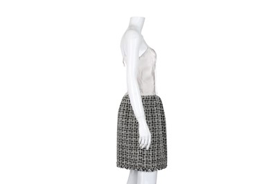 Lot 369 - Chanel Silver Iridescent Cami Boucle Dress - Size 40