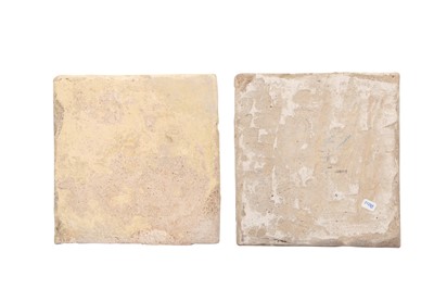 Lot 415 - TWO SAFAVID CUERDA SECA POTTERY TILES