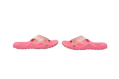 Lot 61 - Louis Vuitton Pink Monogram Jelly Slides - Size 37