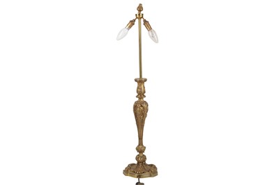 Lot 55 - A ROCOCO REVIVAL CAST BRONZE TABLE LAMP, EARLY 20TH CENTURY