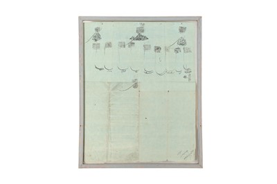 Lot 428 - A FARMAN FROM FATH ALI SHAH QAJAR (R. 1797 - 1834) TO HIS THIRD PRIME MINISTER