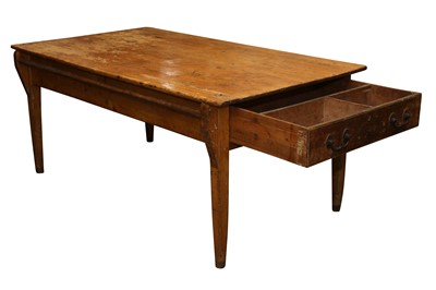 Lot 29 - A PINE KITCHEN OR SCULLERY TABLE, 19TH CENTURY