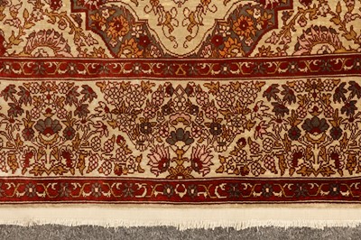 Lot 55 - AN EXTREMELY FINE , SIGNED SILK HEREKE RUG, TURKEY
