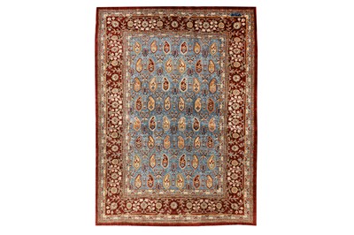 Lot 13 - AN EXTREMELY  FINE SILK HEREKE SMALL RUG, TURKEY