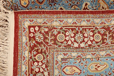 Lot 13 - AN EXTREMELY  FINE SILK HEREKE SMALL RUG, TURKEY