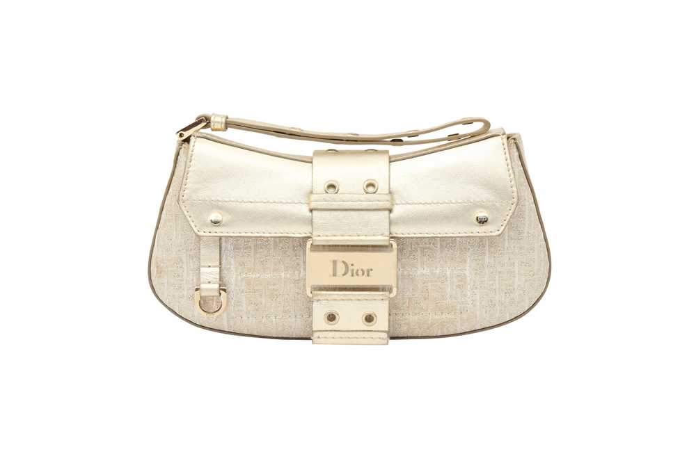 Lot 385 - Christian Dior Gold Monogram Street Chic Columbus Mini Clutch