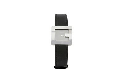 Lot 281 - Gucci Black Stainless Steel G Watch