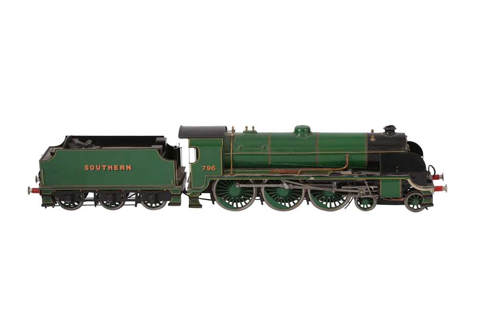 Lot 155 - AN O GAUGE SOUTHERN 796 KING ARTHUR CLASS 4-6-0 TANK LOCOMOTIVE IN SR GREEN