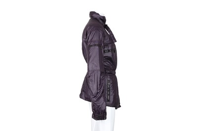 Lot 84 - Chanel Purple Shiny Belted Puffer Jacket - Size 42
