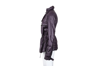 Lot 84 - Chanel Purple Shiny Belted Puffer Jacket - Size 42