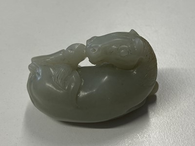 Lot 570 - A GROUP OF CHINESE JADE CARVINGS.