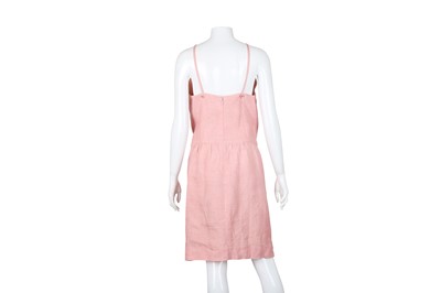 Lot 48 - Chanel Pink Linen Strappy Dress - Size 38