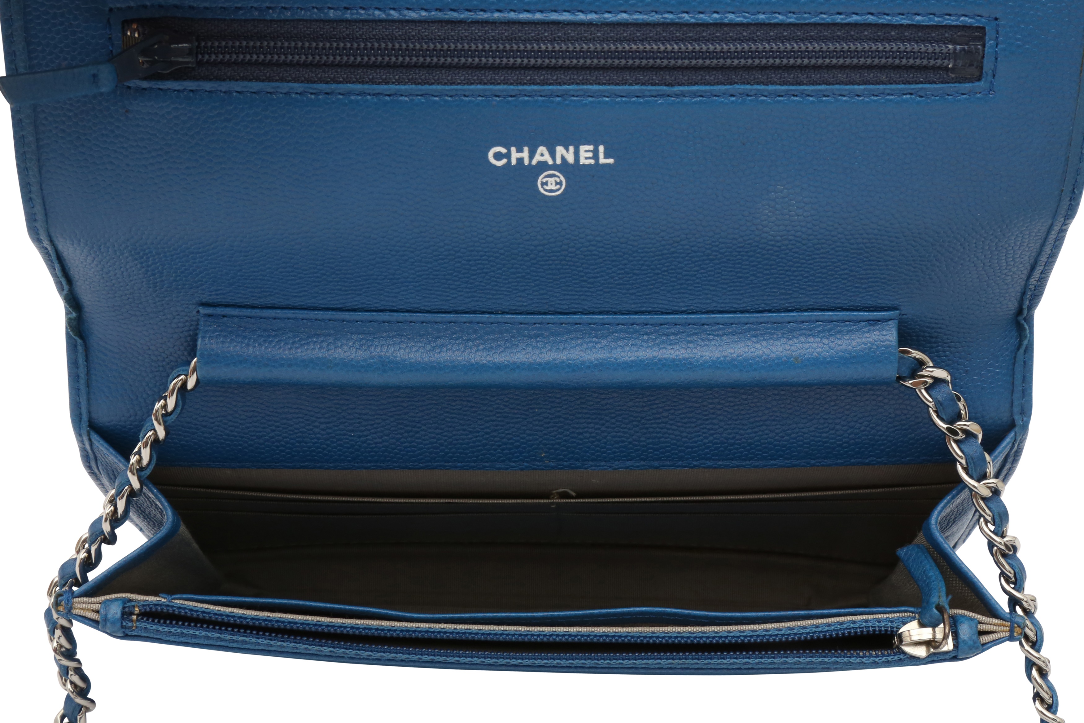 Lot 127 Chanel Blue Wallet On Chain