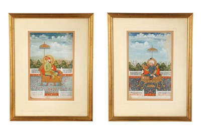Lot 617 - TWO PORTRAITS OF THE MUGHAL PROGENITOR TIMUR AND THE MUGHAL EMPEROR SHAH JAHAN