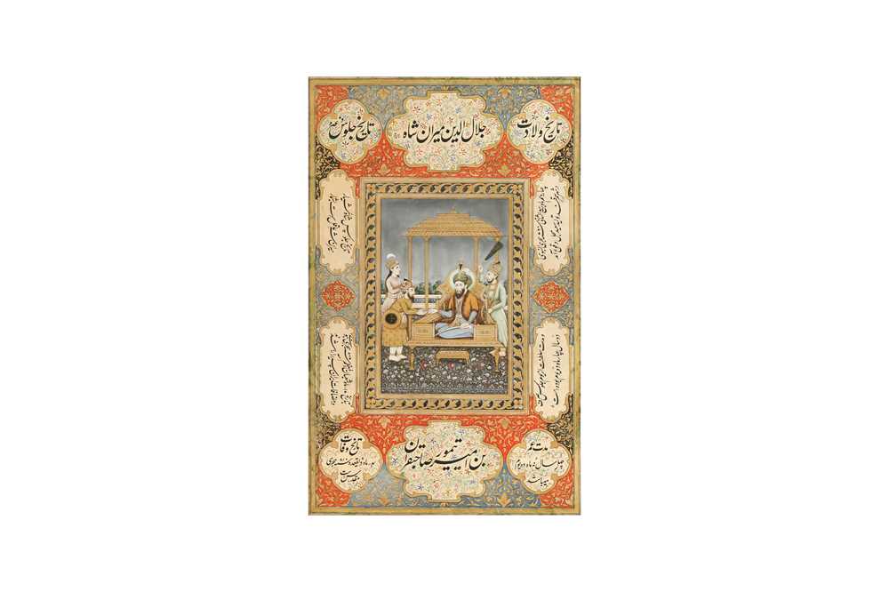 Lot 325 - AN HONORARY PORTRAIT OF THE TIMURID PRINCE JALAL-UD-DIN MIRAN SHAH (1366 - 1408)