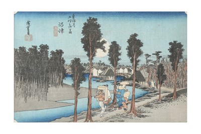 Lot 427 - UTAGAWA HIROSHIGE (1797 – 1858). Numazu: Twilight (Numazu, tasogare zu).