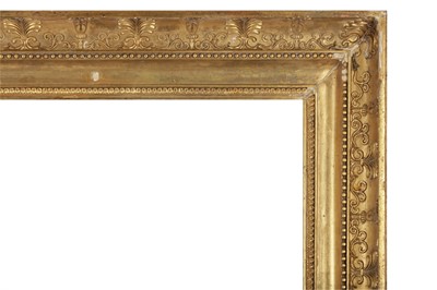 Lot 65 - A FRENCH 19TH CENTURY GILDED COMPOSITION FRAME