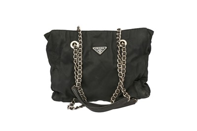 Lot 624 - Prada Black Nylon Chain Tote