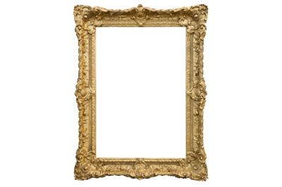 Lot 55 - A FRENCH 19TH CENTURY RÉGENCE STYLE CARVED, GILDED AND COMPOSITION FRAME