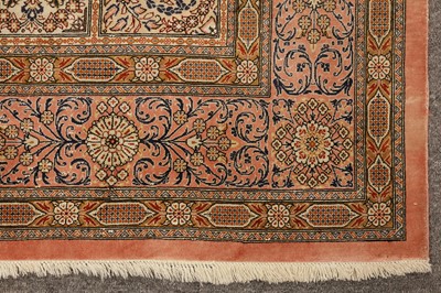 Lot 30 - AN EXTREMELY FINE, SIGNED SILK QUM RUG, CENTRAL PERSIA